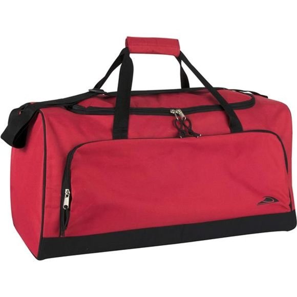 LIGHTWEIGHT Canvas Duffle Bags For Men & Women Red 1